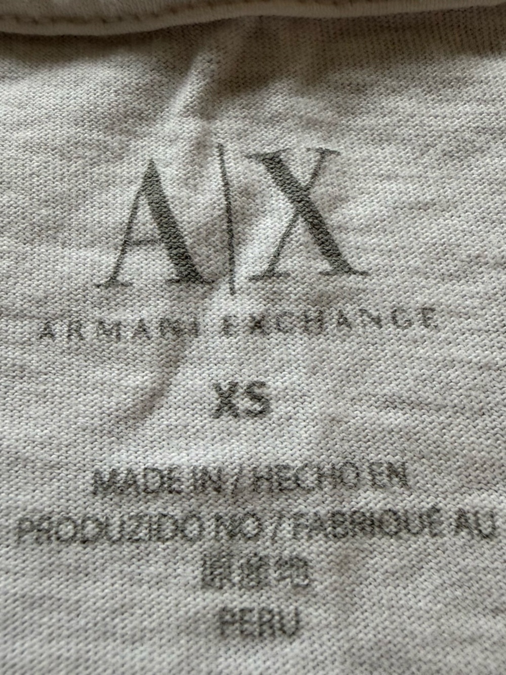 Armani Exchange AX Rhinestone Logo Baby Tee White Y2K Style Size XS - Picture 2 of 7